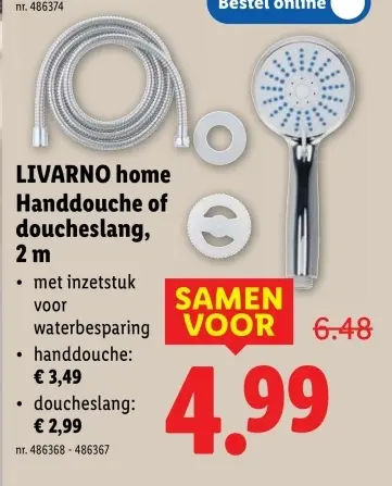 Aanbieding: Handdouche of doucheslang