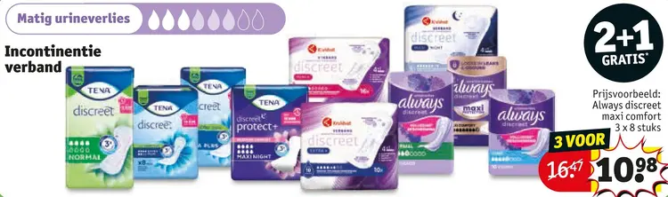 Aanbieding: Incontinentie verband