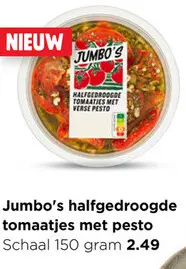 Aanbieding: Jumbo's halfgedroogde tomaatjes met pesto