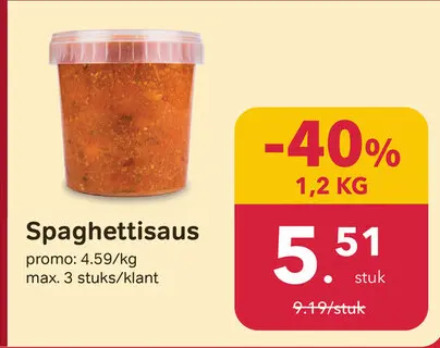 Promotie: Spaghettisaus
