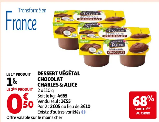 Promotie: Dessert végétal chocolat