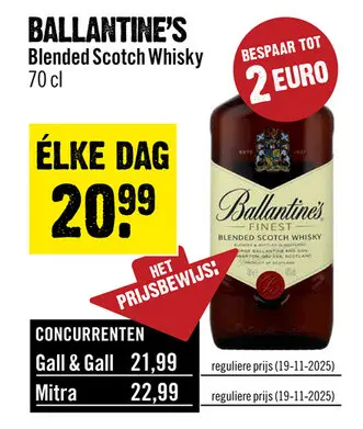 Aanbieding: Ballantine's Whisky 70 cl