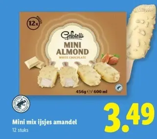 Aanbieding: Mini mix ijsjes amandel