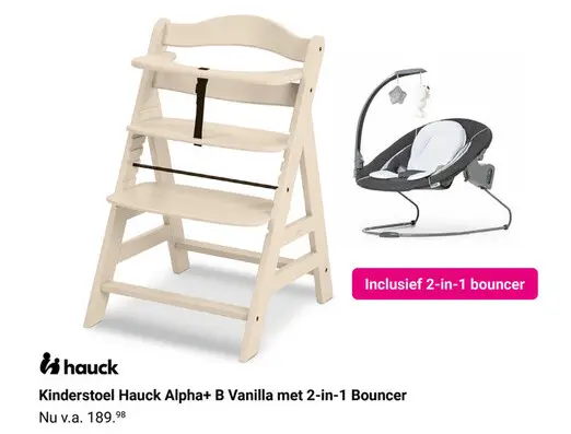 Aanbieding: Kinderstoel Hauck Alpha+ B Vanilla met 2-in-1