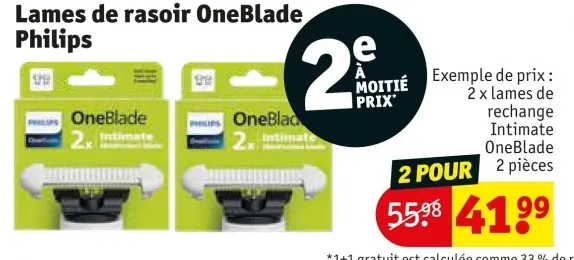 Offre: Lames de rasoir OneBlade