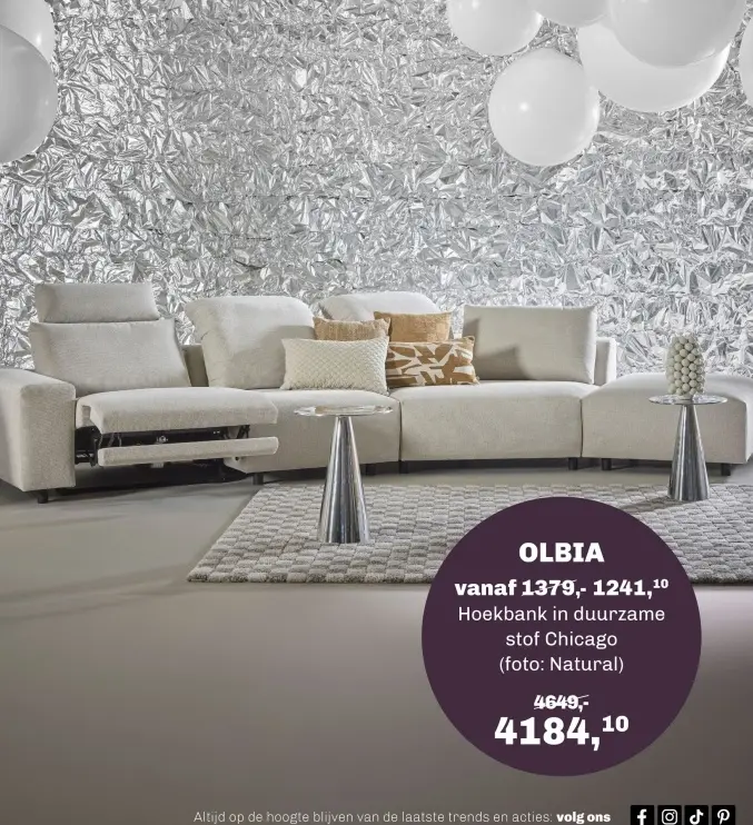 Aanbieding: OLBIA Hoekbank