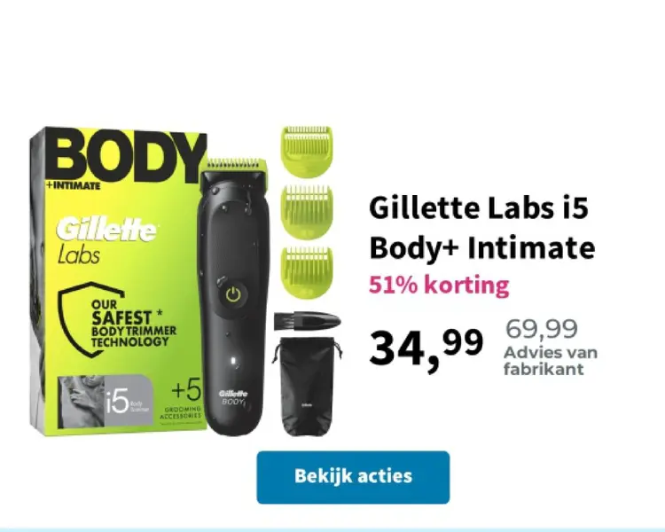 Promotie: Gillette Labs i5 Body+ Intimate