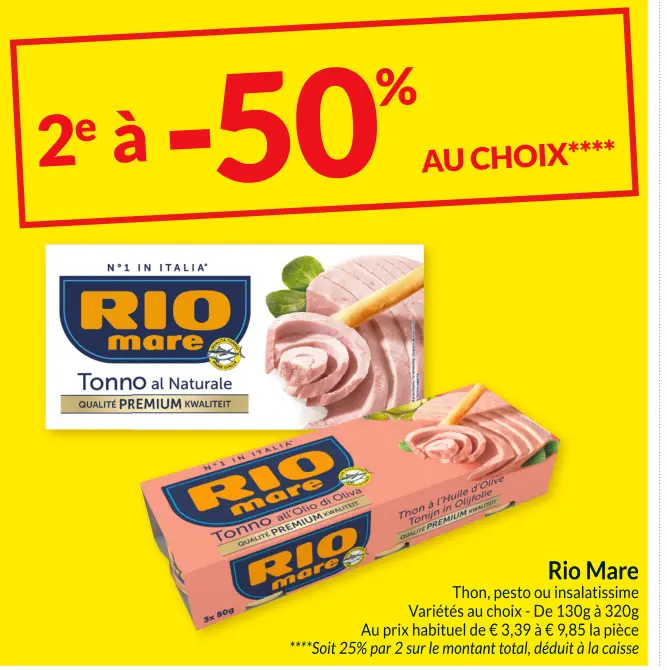 Offre: Thon, pesto ou insalatissime