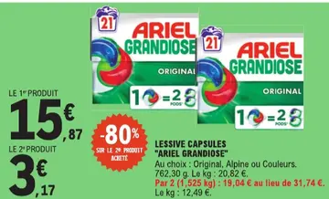 Aanbieding: Lessive capsules "ARIEL grandiose"