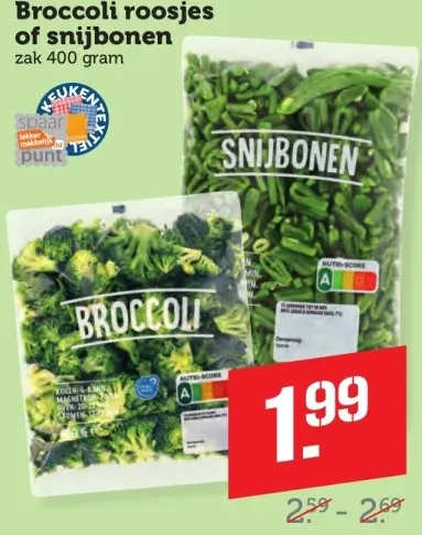 Aanbieding: Broccoli roosjes of snijbonen
