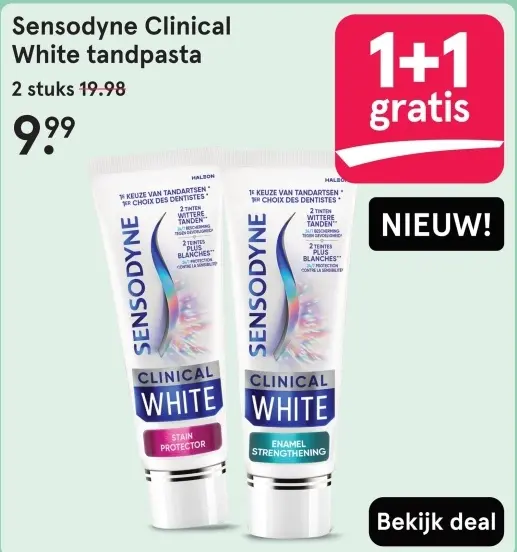 Aanbieding: Sensodyne Clinical White tandpasta