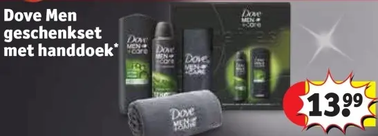 Promotie: Dove Men geschenkset met handdoek