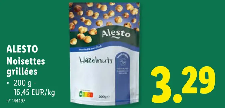 Offre: Noisettes grillées