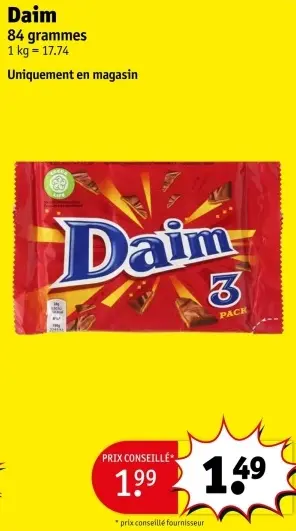 Offre: Daim