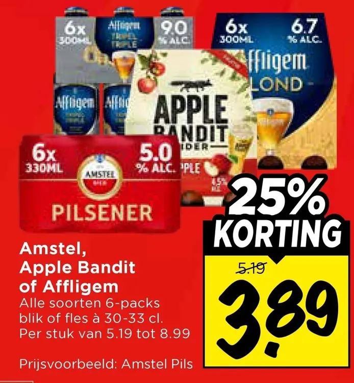 Aanbieding: Amstel, Apple Bandit of Affligem