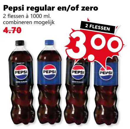 Aanbieding: Pepsi regular en/of zero