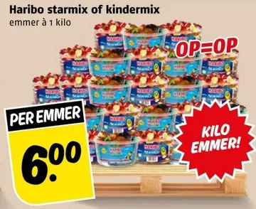 Aanbieding: Haribo starmix of kindermix