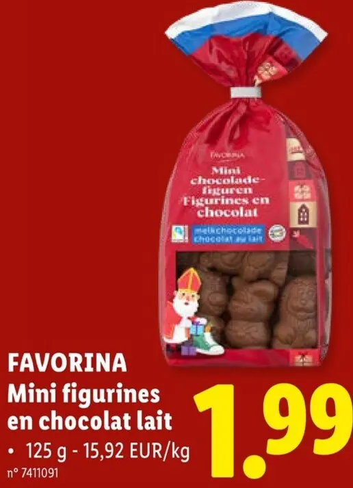 Offre: FAVORINA Mini figurines en chocolat lait