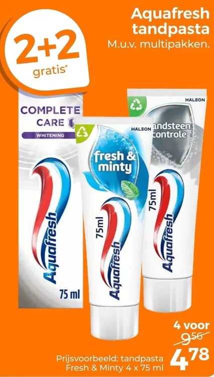 Aanbieding: Aquafresh tandpasta