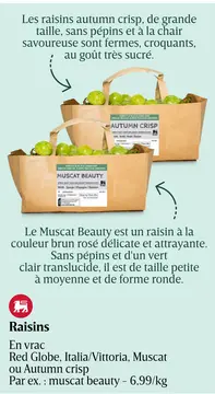 Offre: muscat beauty