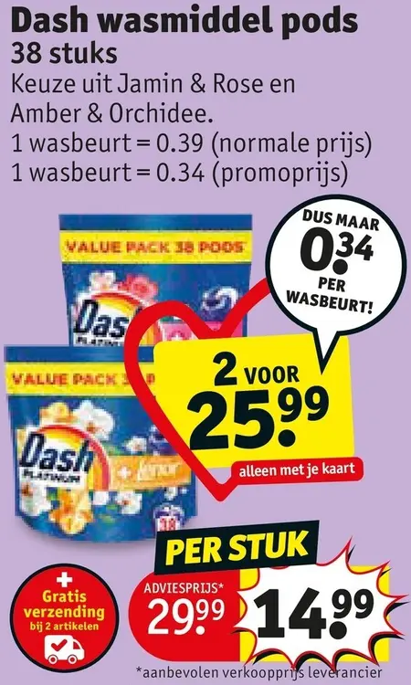 Promotie: Wasmiddel pods 38 stuks