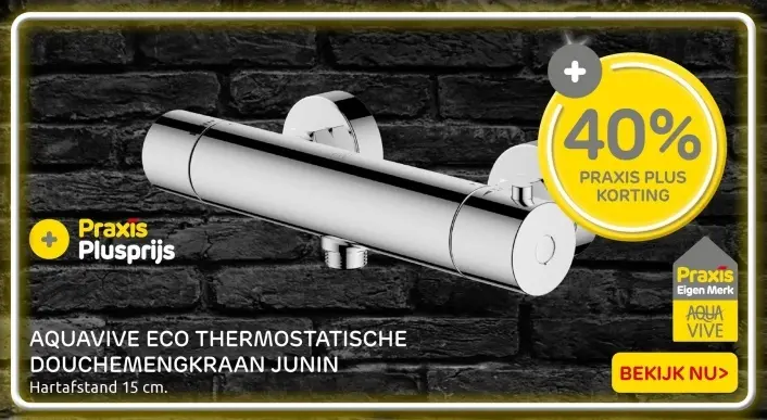 Aanbieding: Eco thermostatische douchemengkraan Junin