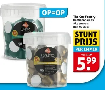 Aanbieding: The Cup Factory koffiecapsules