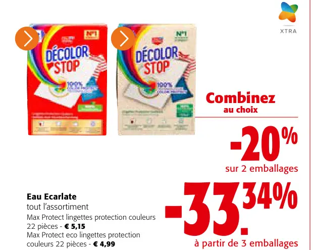 Offre: Max Protect lingettes protection couleurs