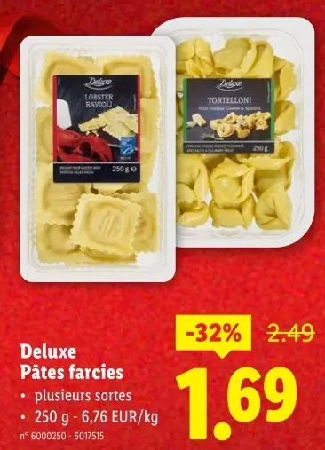 Offre: Pâtes farcies
