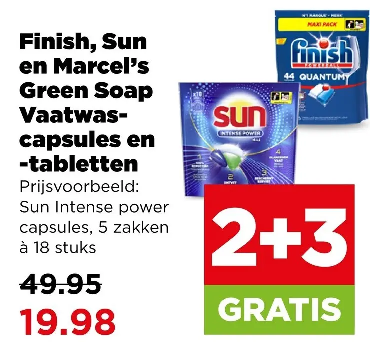 Aanbieding: Vaatwas-capsules en -tabletten