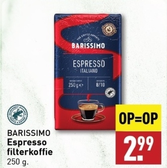 Aanbieding: BARISSIMO Espresso filterkoffie