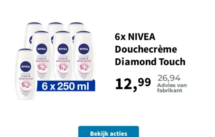 Promotie: Douchecrème Diamond Touch