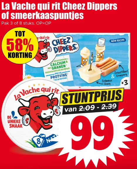 Aanbieding: Cheez Dippers of smeerkaaspuntjes