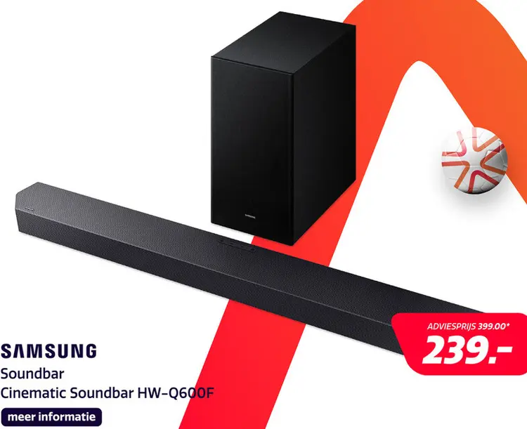 Aanbieding: Samsung Cinematic Soundbar HW-Q600F (2025)
