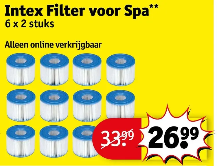 Promotie: Filter voor Spa