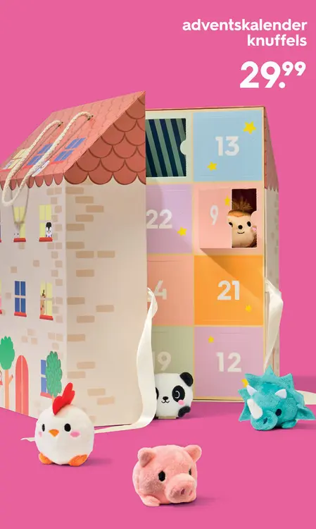 Promotie: adventskalender knuffels