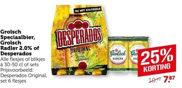 Aanbieding: Grolsch Speciaalbier, Grolsch Radler 2.0% of Desperados
