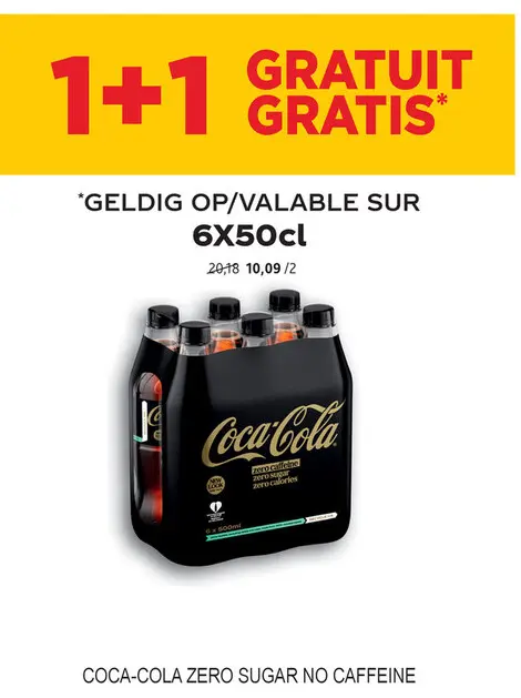 Offre: Coca-Cola Zero Sugar No Caffeine