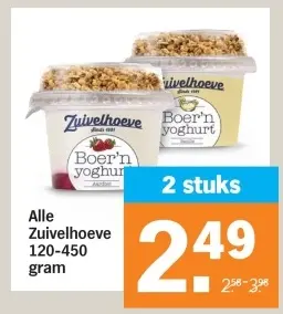 Aanbieding: Alle Zuivelhoeve 120-450 gram