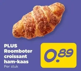 Aanbieding: Roomboter croissant ham-kaas