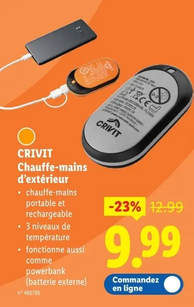 Offre: Chauffe-mains d'extérieur