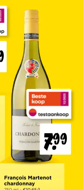 Promotie: Francois martenot Chardonnay