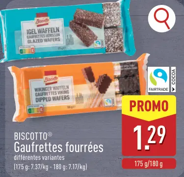 Offre: Gaufrettes fourrées