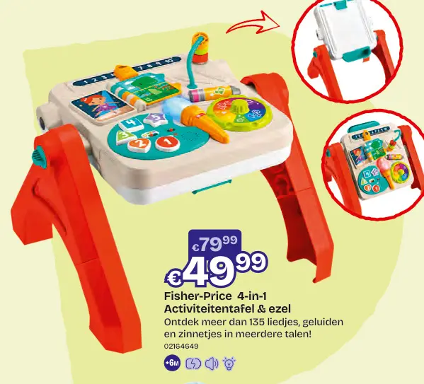 Aanbieding: 4-in-1 Activiteitentafel & ezel