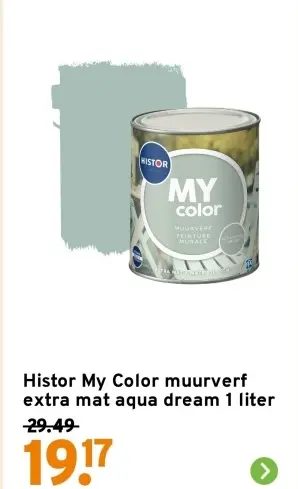 Aanbieding: My Color muurverf extra mat aqua dream
