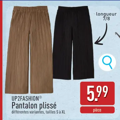 Offre: Pantalon plissé