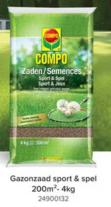Promotie: Compo Gazonzaad Sport & Spel - voor intensief gebruikte gazons - 4kg - 200m²