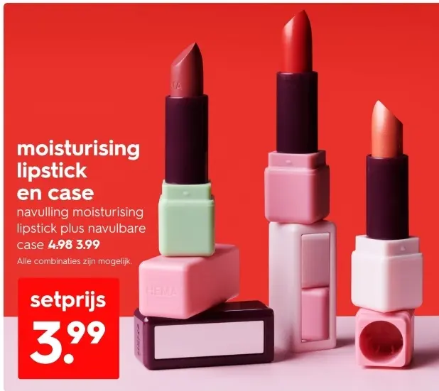 Aanbieding: moisturising lipstick en case