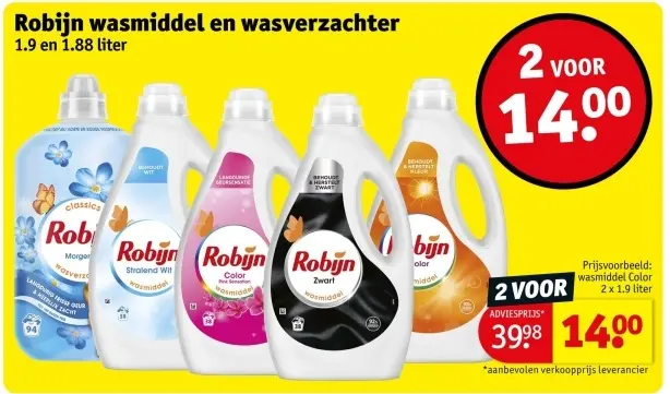 Aanbieding: Wasmiddel en wasverzachter