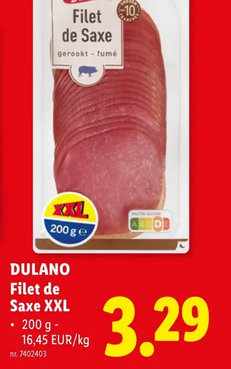 Promotie: Filet de Saxe